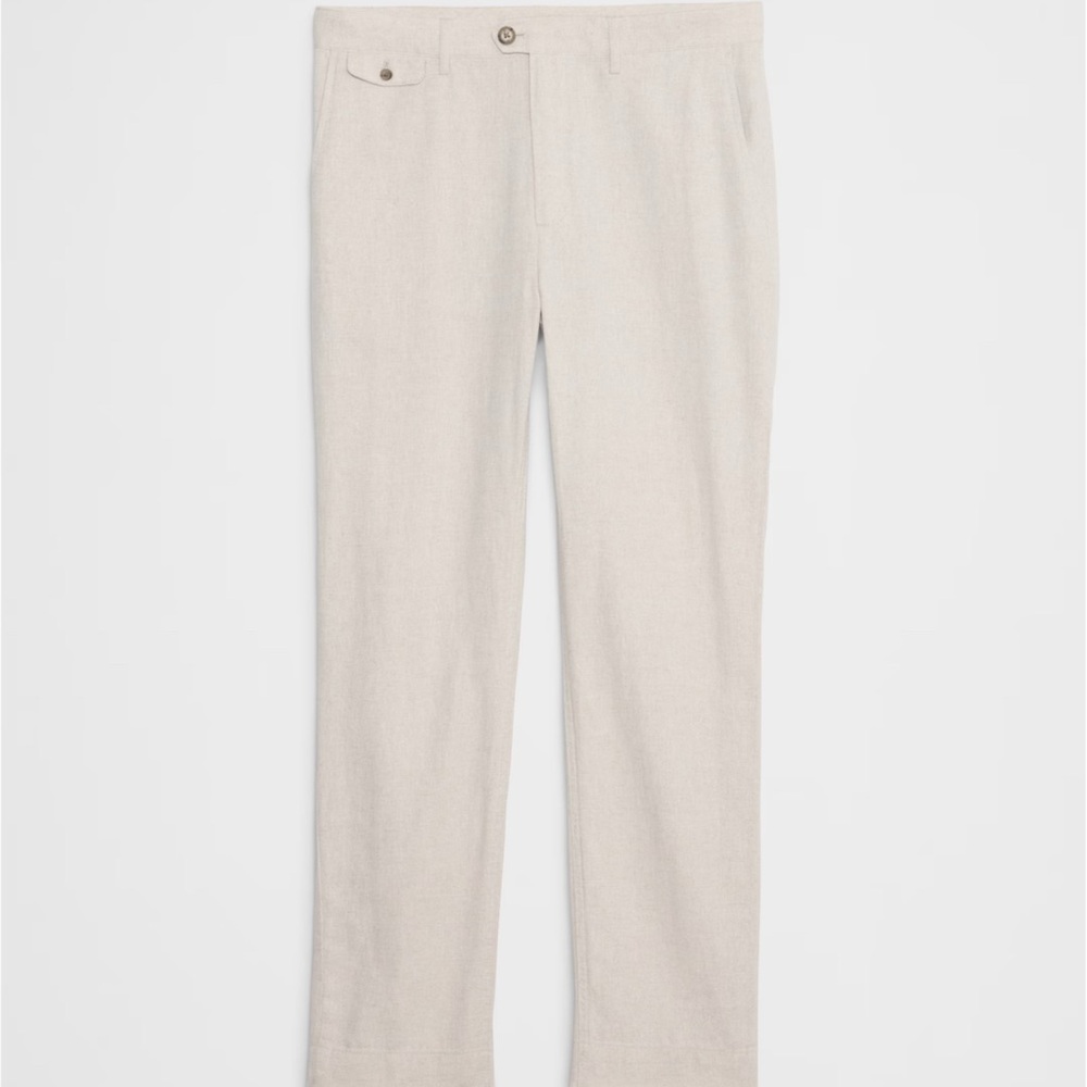 Banana Republic Factory Men’s Linen-Cotton Slim Straight Pants – Size 42x34